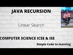 Linear Search Using Recursion In Java