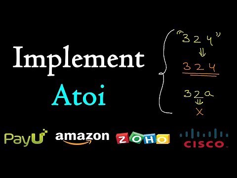 Implement atoi | Convert string to integer