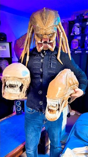 Cardboard Predators Mask I Made #costume #predator