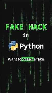 Python Fake Hacking Screen in 20 Seconds #shorts #shortvideo