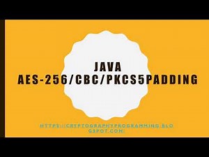 AES 256 Encryption And Decryption With Java (CBC) Mode