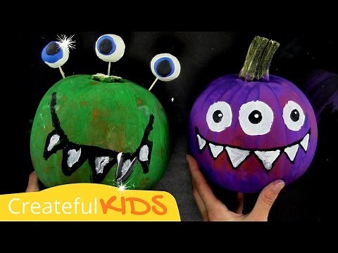 Halloween Pumpkin Painting -Alien Pumpkin