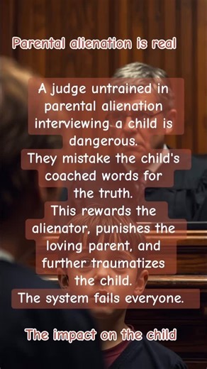 What happens when a judge untrained in alienation interviews a child?#viraltiktok #fyp #foryoupage #fypage #narcissist #parentalalienation | Parentalalienationisreal Charity