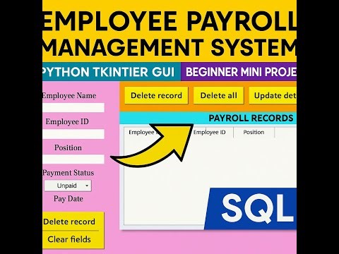 Employee Payroll Management System | Python Tkinter + SQLite | Beginner Mini Project (GUI)