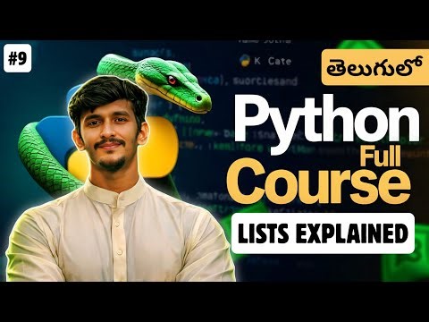 Python Full Course in Telugu | Lists in Python | Python List Tutorial | video 9