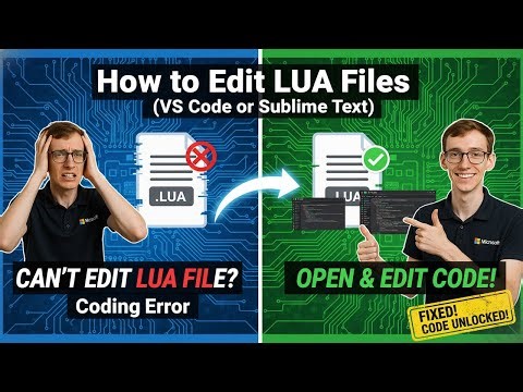 How to Edit LUA Files (VS Code or Sublime Text)