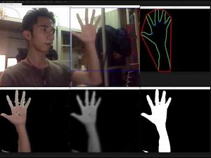 Fingers Detection using OpenCV and Python (lzane)