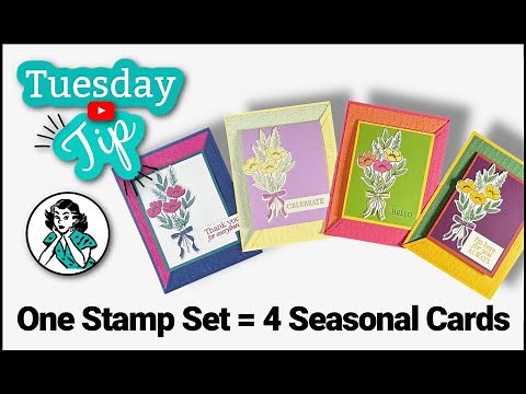 Christmas Greenery Stamp | 4 Card Tutorial | Christmas Stamp All Year Long