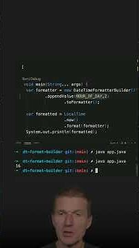 Easy Date & Time Formatting with DateTimeFormatterBuilder #java #shorts #coding #airhacks
