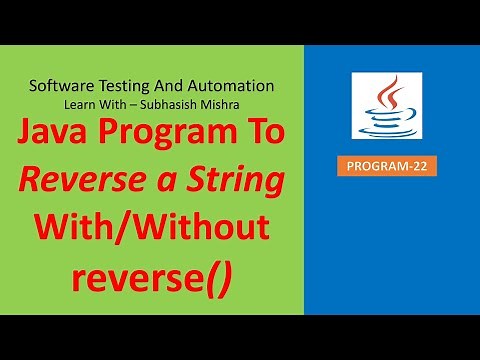 22 - Java Program to reverse a String with or without in build function.