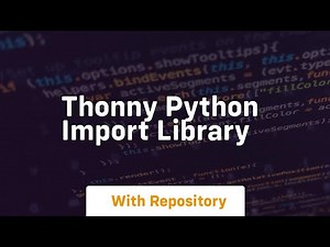 thonny python import library
