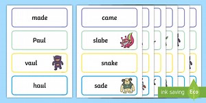 Phase 5 Flashcards Real and Alien Words