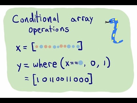 Conditional operations on #numpy arrays