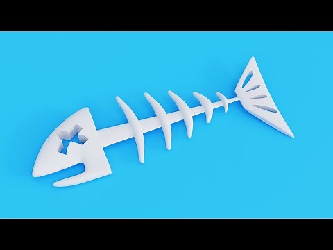 Fish skeleton Blender Tutorial