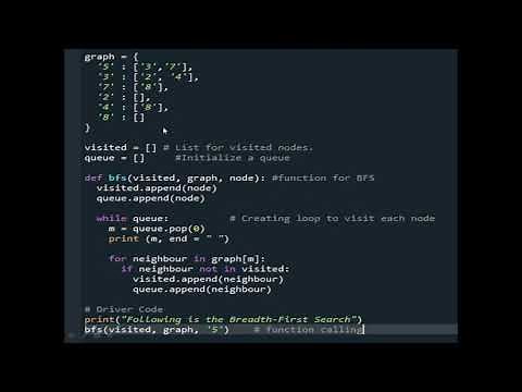 Breadth First Search Implementation in Python