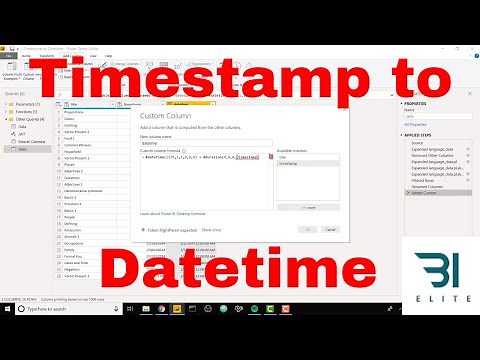 Power BI - Convert Timestamp to Datetime