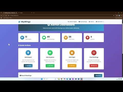 Airline Management System in Python Flask + MySql | Full Project Demo