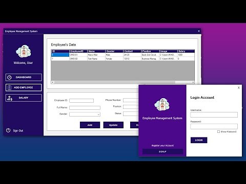 C# Full Tutorial - Employee Management System with Source Code