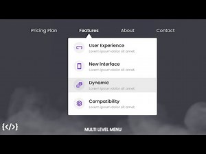 Create Multi-Level Menu using HTML CSS | Navigation Menu