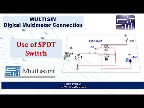 SPDT Switch Using Multisim