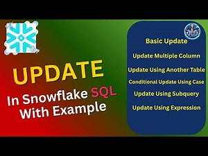 UPDATE Statement in Snowflake | Complete Tutorial with Examples | Beginner to Advance