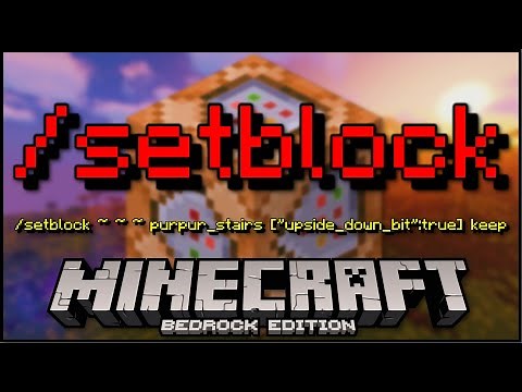 Minecraft Bedrock 1.21 - How To Use The /setblock Command (Mobile/Console/PC)