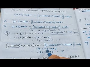 Modular Arithmetic in Detail | Cryptography and Network Security