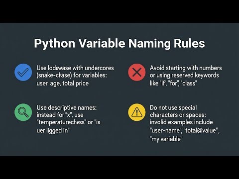 Python Tutorial From Zero to Hero - Part 7: Python Variable Naming Rules | Best Practices - Examples