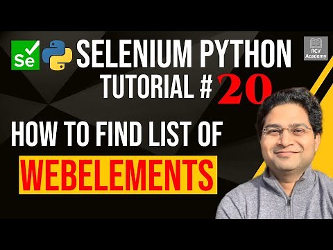 Selenium Python Tutorial #20 - FindElements | How to Find Elements List