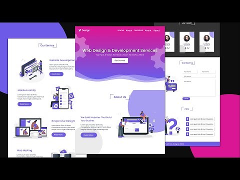 Complete Responsive Web Service Website Design Using [ HTML / CSS / JS / JQUERY ] - Step By Step