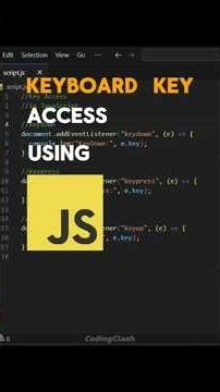 Keyboard Key Access Using JavaScript | Codingclash | #javascript #webdevelopment