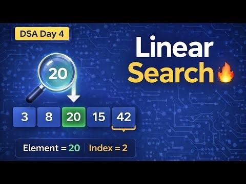 Linear Search in Array | DSA Day 4 (Most Asked Interview Question) 🔥