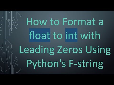 How to Format a float to int with Leading Zeros Using Python's F-string