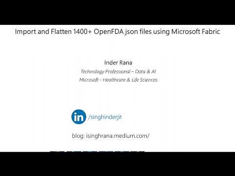 Import and Flatten 1400+ json files using Microsoft Fabric Notebooks