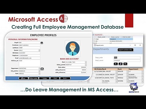 Creating Employee Management Database in MS Access FULL LESSON | Leave Management