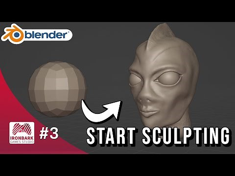 How to Sculpt an Alien Head | Learning to Sculpt in Blender