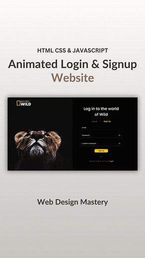 Animated Login & Registration Form Using HTML CSS & JavaScript #webdesign #webdevelop #programming