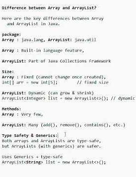 Difference between Array and Array List in java?