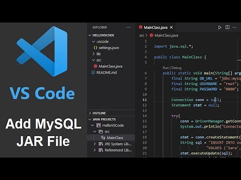 VSCode: Add MySQL JAR file to Java Project using Visual Studio Code