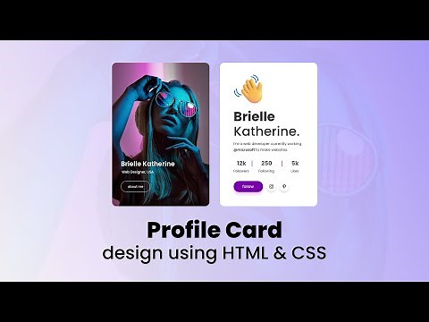 How To Create A Profile Card Design Using HTML And CSS | 3D Flip Profile Card