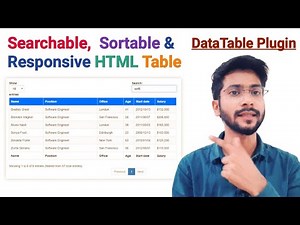 Creating a Searchable, Sortable HTML Table using DataTables Plug-in for Jquery