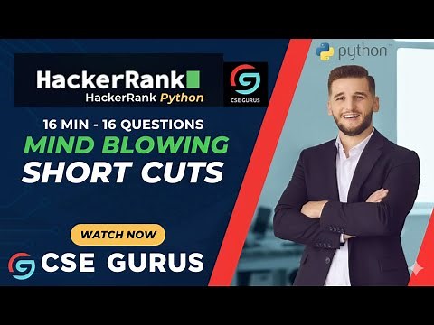 16 Must-Know HackerRank Questions Solved in 16 Minutes (2025 Edition)