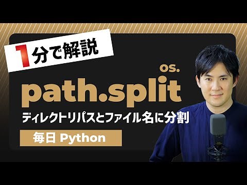【毎日Python】Pythonでディレクトリパスとファイル名に分割｜os.path.split