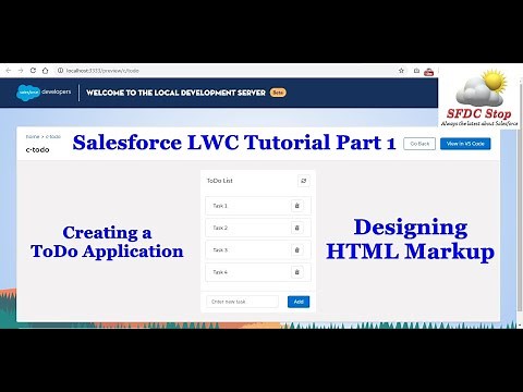 Salesforce LWC Tutorial Part 1 | ToDo App Project | Designing the markup in SLDS