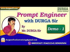 Prompt Engineer with DURGA Sir tutorials || Demo - 1 || by Mr. DURGA Sir On 03-02-2026 @7PM (IST)
