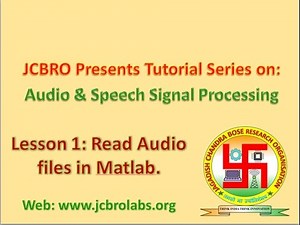 L001: Read Audio Files in Matlab