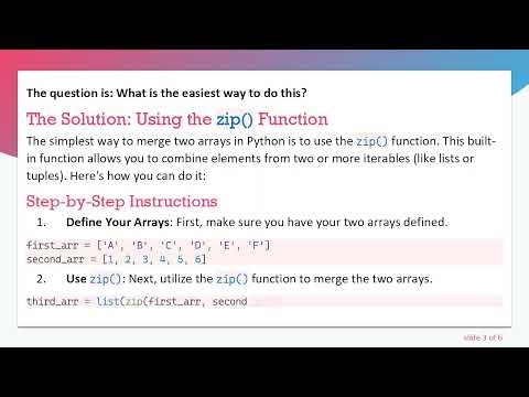 Merging Two Arrays in Python: The Simplest Way to Combine Data