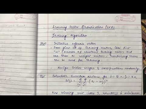 Learning Vector Quantization(LVQ) algorithm with solved example