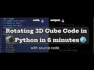 Create a Stunning Rotating 3D Cube with Python | Step-by-Step Tutorial ‪@Future_CodersHub‬ #python