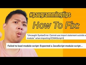 How to Fix Failed to load module script | PAUGRAMMING TIPS | PAUGRAMMING | Vlog #10